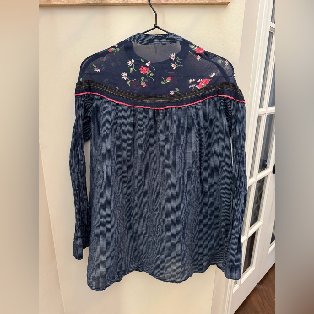 Free People Hearts and Colors Top in Navy - Picture 8 of 8